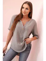 Dámská mušelínová košile s knoflíkem fango