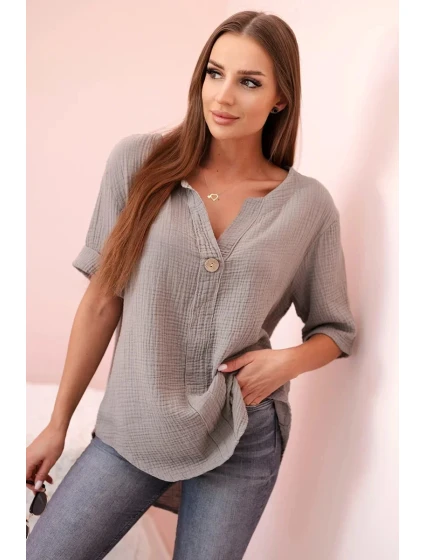 Dámská mušelínová košile s knoflíkem fango