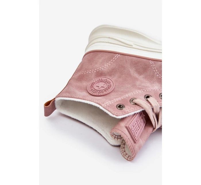 Zateplené Dámské Tenisky Na Platformě Big Star model 21676727 Růžové - Big Star Shoes Zateplené Dámské Tenisky Na Platformě Big Star model 21676727 Růžové - Big Star Shoes