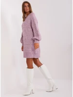 Sweter AT SW model 18895481 jasny fioletowy - FPrice Sweter AT SW model 18895481 jasny fioletowy - FPrice