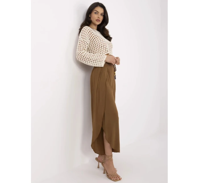 TW SP BI kalhoty model 20969226 světle hnědé - FPrice TW SP BI kalhoty model 20969226 světle hnědé - FPrice