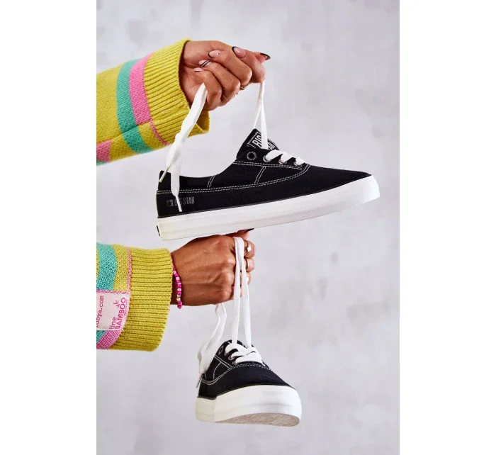 Dámské látkové tenisky Big Star KK274019 Černá Dámské látkové tenisky Big Star KK274019 Černá