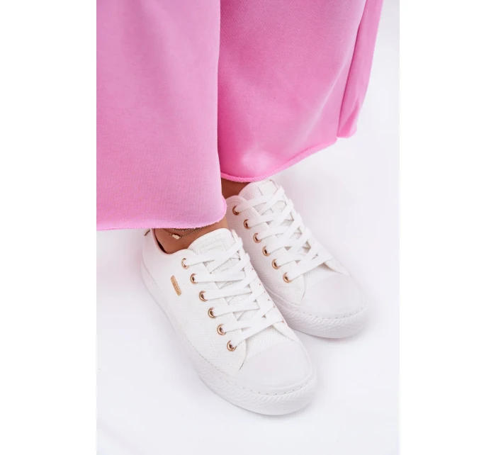 Dámské plátěné tenisky Big Star – bílé