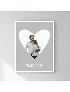 Personalizovaný magický fotoobraz v rámu - 30x40 - výřez fotky na podkladu