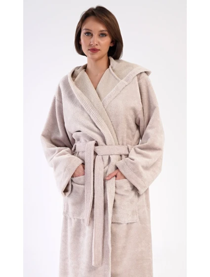 Dámský župan dlouhý s kapucí model 20851319 - Vienetta Dámský župan dlouhý s kapucí model 20851319 - Vienetta