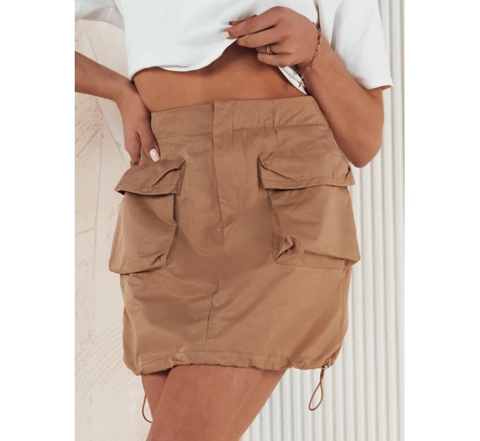 Dámská mini sukně QUILLA camel FashionStreet CY0440