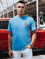 Pánské světle modré tričko s potiskem FashionStreet RX5492