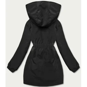 Černá dámská bunda parka s kapucí (B8121-1) Černá dámská bunda parka s kapucí (B8121-1)