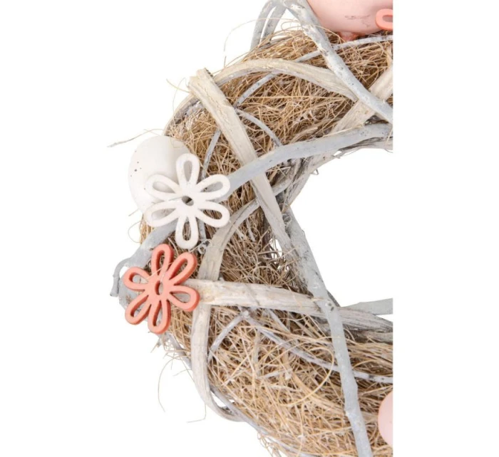 DEKORATIVNÍ GIRLANDA ŠEDÁ PRŮMĚR 24CM