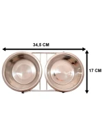 Nádoba pro psy a kočky z nerezové oceli 2x550ML