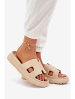 Pěnové Pantofle S Výřezem Béžové Neladith Pěnové Pantofle S Výřezem Béžové Neladith