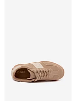 Dámské tenisky z umělé semišové kůže Big Star model 22185500 Béžové - Big Star Shoes Dámské tenisky z umělé semišové kůže Big Star model 22185500 Béžové - Big Star Shoes