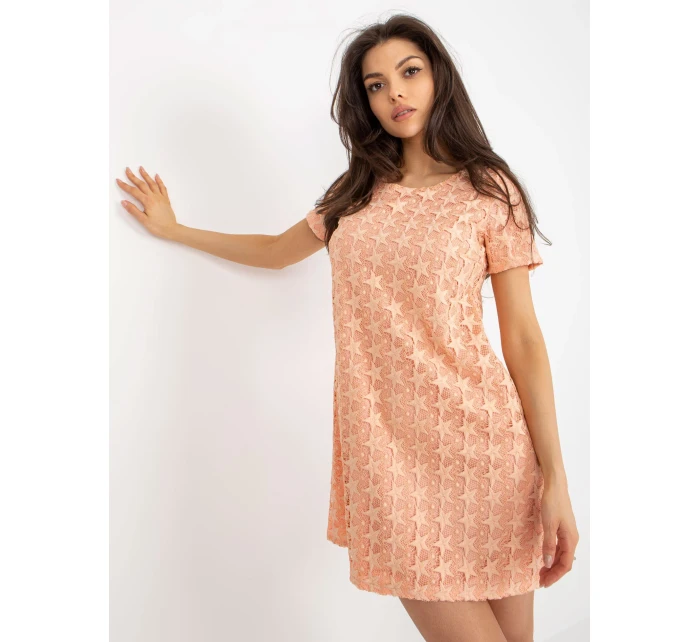 Šaty LK SK 1119.96 broskví