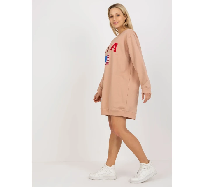 Bluza VI BL model 19755088 ciemny bezowy - FPrice Bluza VI BL model 19755088 ciemny bezowy - FPrice