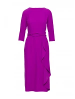 S425 Šaty s volánkem - levandulové S425 Šaty s volánkem - levandulové