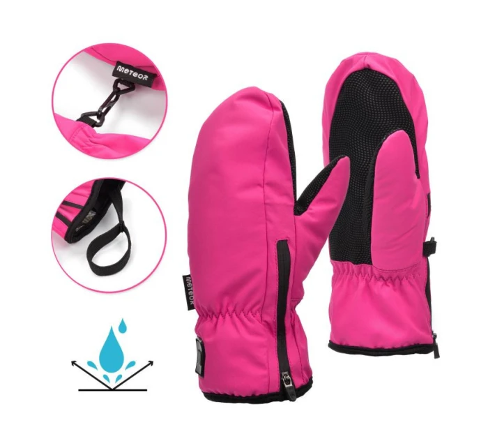 Zimní rukavice Meteor Juna S růžová/černá Zimní rukavice Meteor Juna S růžová/černá