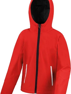 R Dětská 3vrstvá softshellová bunda s kapucí red/black model 22428007 - Result