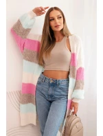 Dámský kardigan s vlnou v  ecru model 21264658 - K-Fashion