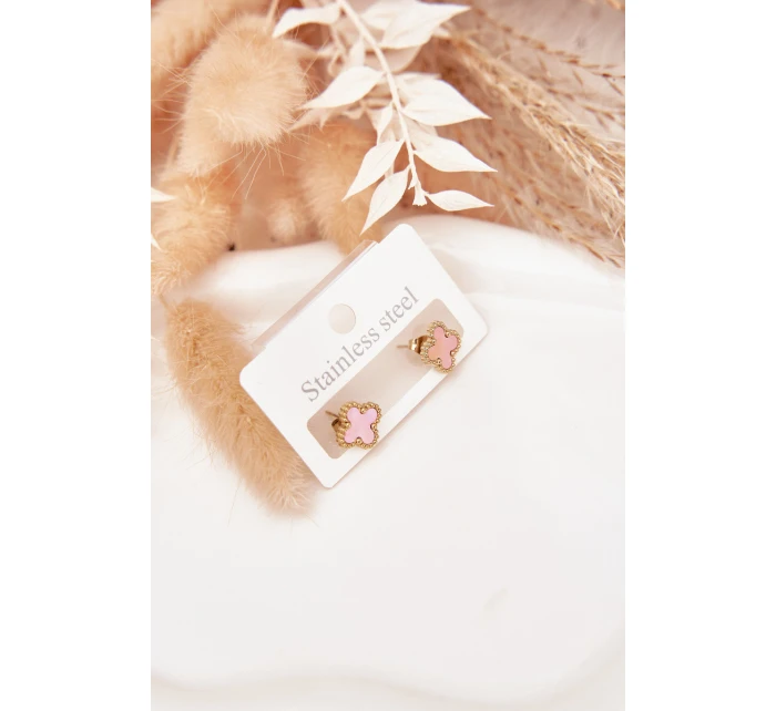 Náušnice z nerezové oceli model 21772382 růžové - Boto Náušnice z nerezové oceli model 21772382 růžové - Boto