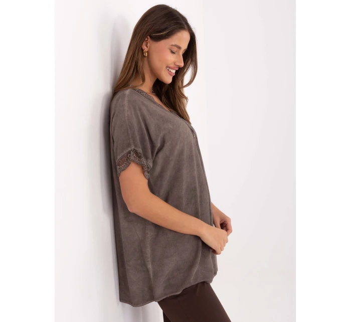 Bluzka MI BZ model 21717672 ciemny bezowy - FPrice Bluzka MI BZ model 21717672 ciemny bezowy - FPrice