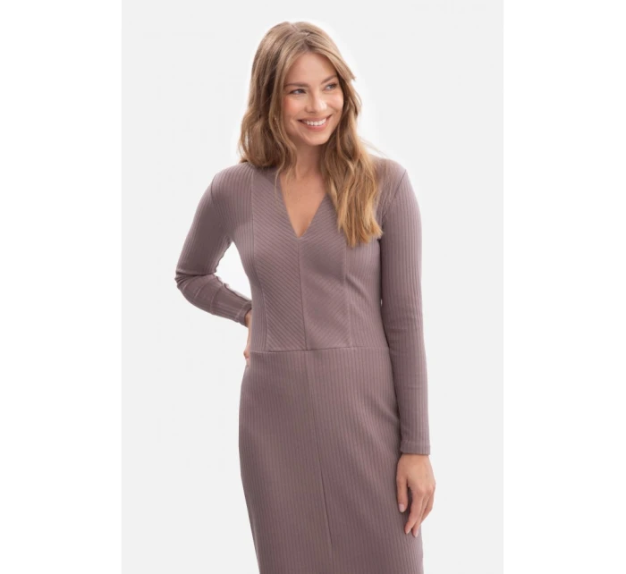 B307 Pletené tužkové šaty - cococa