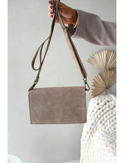 Dámská kabelka z přírodního semiše Mirine – béžová Dámská kabelka z přírodního semiše Mirine – béžová