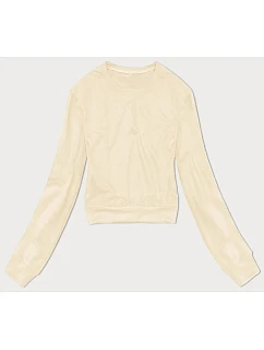 Dámská tenká krátká mikina ecru (8B938-67+132) - J.Style