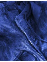 Dámská bunda v chrpové barvě s kapucí model 21242248 - Libland Dámská bunda v chrpové barvě s kapucí model 21242248 - Libland