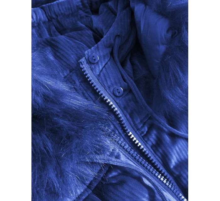 Dámská bunda v chrpové barvě s kapucí model 21242248 - Libland Dámská bunda v chrpové barvě s kapucí model 21242248 - Libland