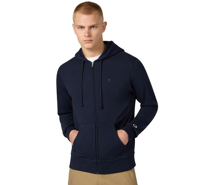 Pánská mikina Champion s kapucí na zip tmavě modrá 220786 BS501 pánské