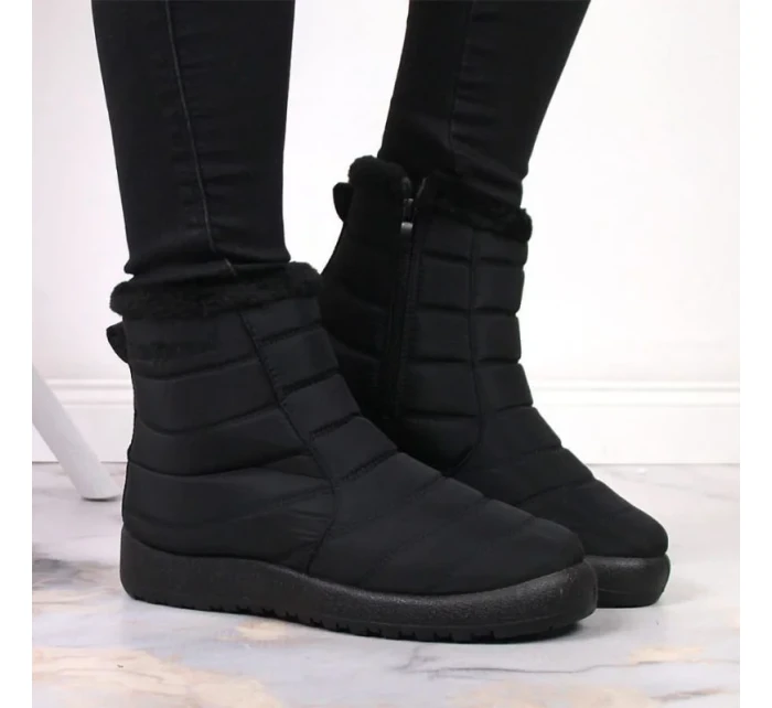 Nepromokavé sněhové boty na zip NEWS W EVE181A černé