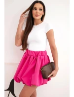 Dámská viskózová sukně balónová s gumou v pase fuchsie