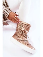 Dámské zateplené sněhule Big Star model 21601636 Béžove - Big Star Shoes Dámské zateplené sněhule Big Star model 21601636 Béžove - Big Star Shoes