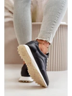 Dámské Sneakers Sportovní Obuv Z Eko Kůže Big Star OO274024 Hi-Poly System Černé