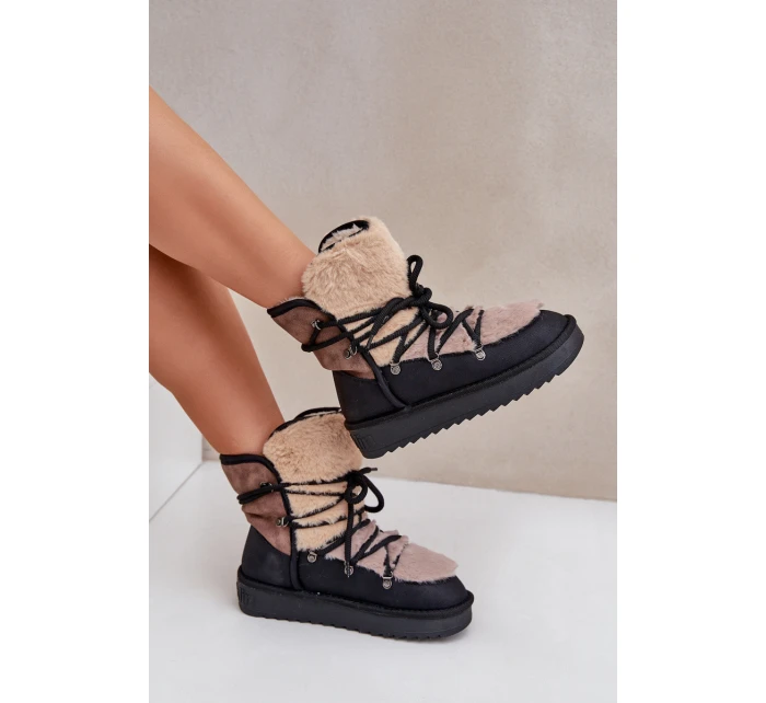 Dámské Sněhule S Kožíškem D.Franklin Černé DFSH370012