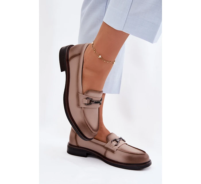 Kožené dámské model 22074706 Béžové - VINCEZA