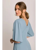 Dámské šaty model 21407078 Světle modrá - STYLOVE Dámské šaty model 21407078 Světle modrá - STYLOVE