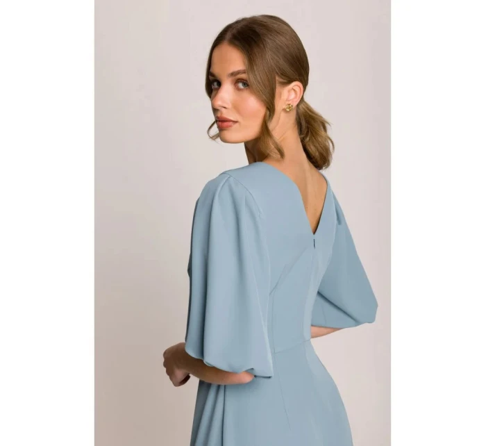 Dámské šaty model 21407078 Světle modrá - STYLOVE Dámské šaty model 21407078 Světle modrá - STYLOVE