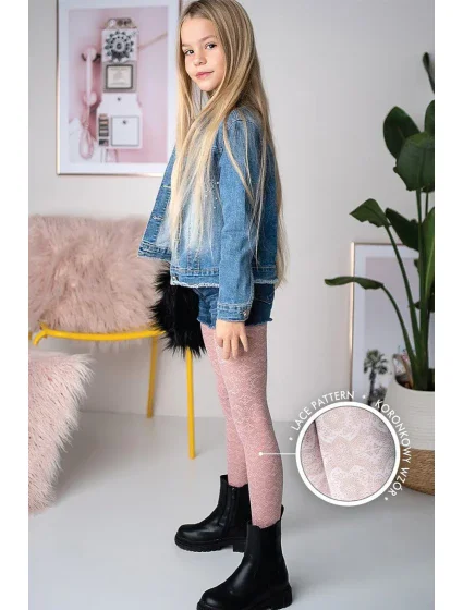 Dívčí vzorované punčochové kalhoty model 18272413 - Knittex