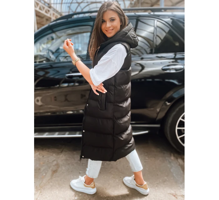 Dámská prošívaná vesta ELLA černá FashionStreet TY3030 Dámská prošívaná vesta ELLA černá FashionStreet TY3030