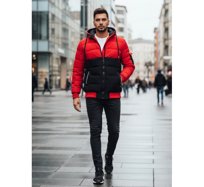 Pánská zimní bunda s kapucí model 21993653 - Dstreet Pánská zimní bunda s kapucí model 21993653 - Dstreet