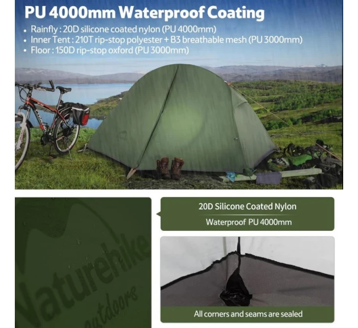 Turistický stan zelená model 21491179 - Naturehike Turistický stan zelená model 21491179 - Naturehike