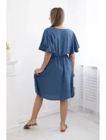 Šaty s vrstveným výstřihem džínovina Šaty s vrstveným výstřihem džínovina