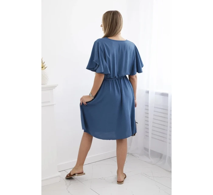 Šaty s vrstveným výstřihem džínovina Šaty s vrstveným výstřihem džínovina