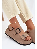 Semišové sandály na platformě Big Star model 22064119 Béžové - Big Star Shoes