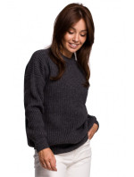 model 15106502 Žebrovaný pletený svetr béžový - BeWear