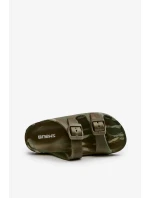 Lehké chlapecké pěnové pantofle s přezkami tmavě zelená Adirnaca Lehké chlapecké pěnové pantofle s přezkami tmavě zelená Adirnaca