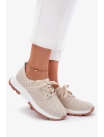 Dámské kožené polobotky s připínacím doplňkem Artiker – béžové