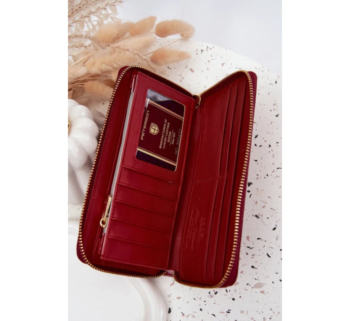 Lakovaná dámská peněženka z eko kůže Phelina – červená Lakovaná dámská peněženka z eko kůže Phelina – červená
