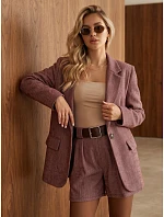 Marynarka damska w bordowa model 22386962 - FashionStreet Marynarka damska w bordowa model 22386962 - FashionStreet